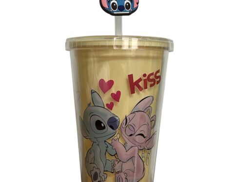 Stitch and Angel ποτήρι κίτρινο