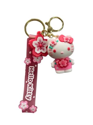 Hello Kitty μπρελόκ ροζ λουλούδια