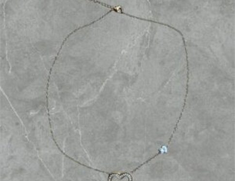 Κολιέ ατσάλινο χρυσό με καρδιές