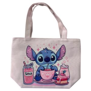 Stitch τσάντα ροζ με γλυκάκια