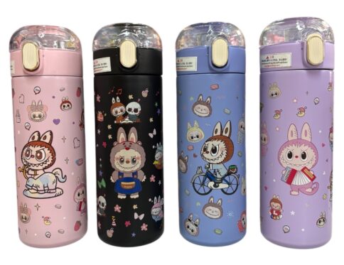 Labubu μπουκάλι θερμός με καλαμάκι (τυχαία επιλογή)