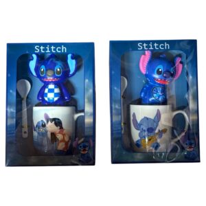 Stitch κούπα με κουταλάκι και squishy φιγούρα